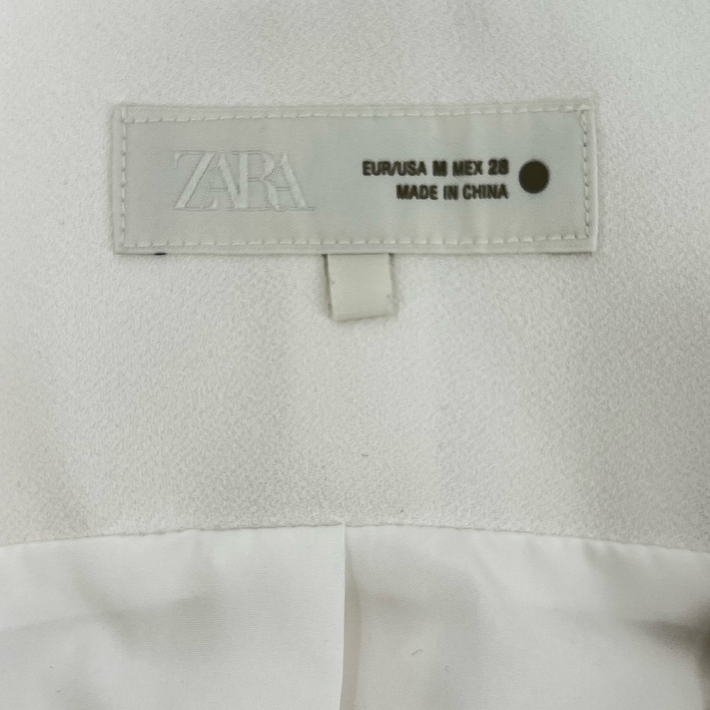 ZARA Woman Collection White Vneck Asymmetrical Sleeveless Vest Top Size M Med - Picture 10 of 13